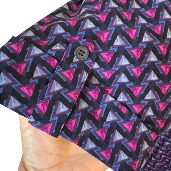 Catherine's Multicolor Button Down 3/4 Sleeves Top Plus 1X #Y - Picture 4 of 8